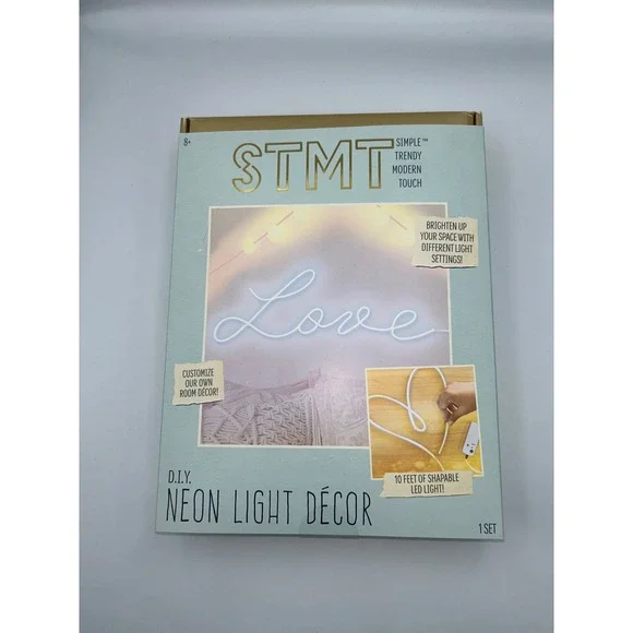 STMT DIY Neon Light Decor Kit‎ 10 Feet Shapable LED Light Room Decor New