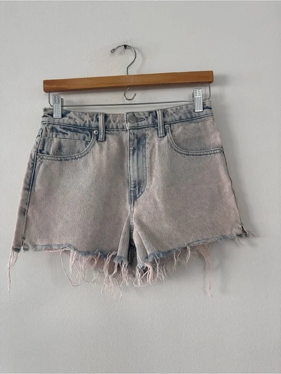 Alexander Wang Bite High Rise Denim Shorts light pink hue size 27