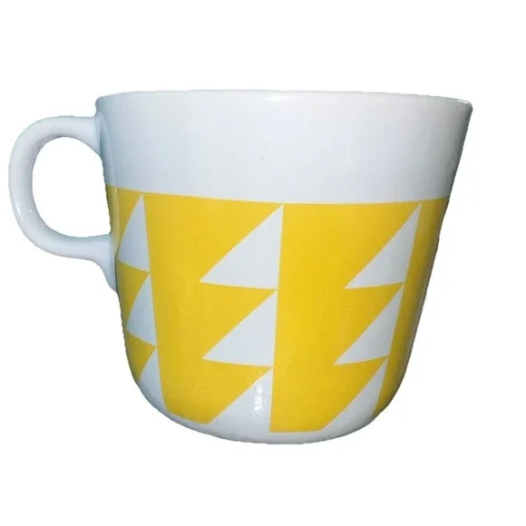 IKEA Yellow And White Abstract Coffee Mug‎