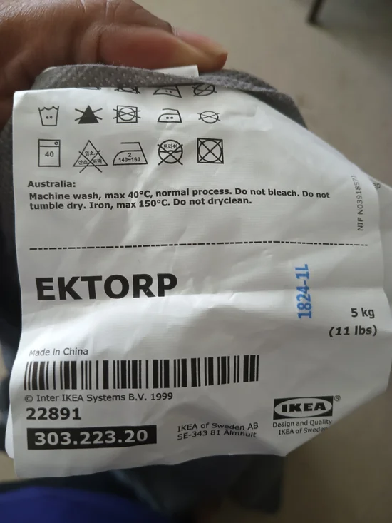 IKEA EKTORP TWO SEATER SOFA COVER REPLACEMENT 303.223.20- Gray