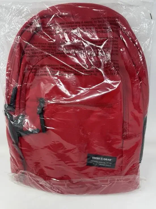 SwissGear Red Laptop Backpack School Travel Book Bag Daypack New with Tags