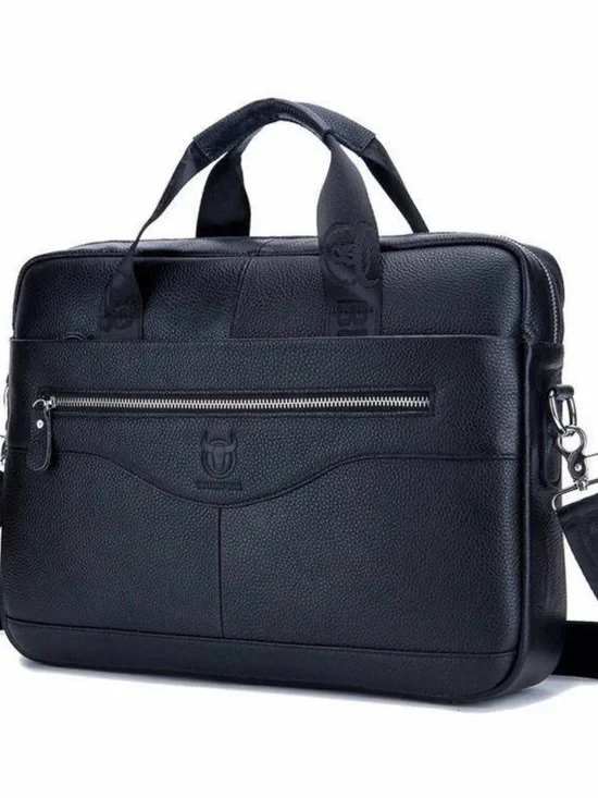 BULLCAPTAIN Laptop for Men Briefcase Bag Leather - MISSING SHOULDER STRAP