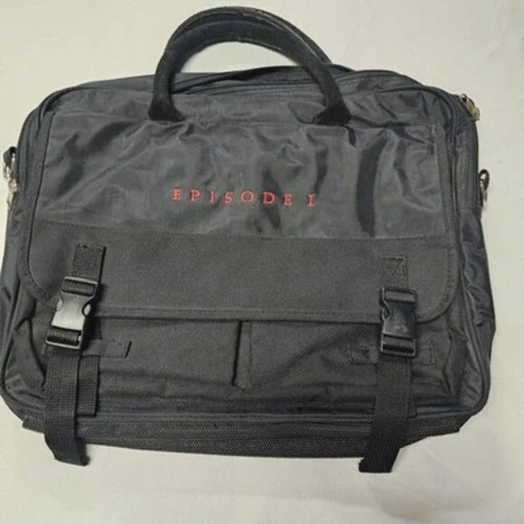 Vintage Star Wars Episode I Promo Black Messenger Laptop Bag Embroidered RARE