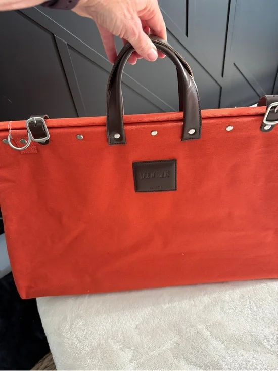 Line of Trade Large Canvas Weekender Bag Orange Travel Duffel Doctor Frame 20