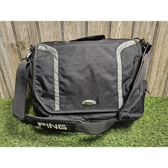 Ping Laptop Shoulder Messenger Bag Black Gray 18