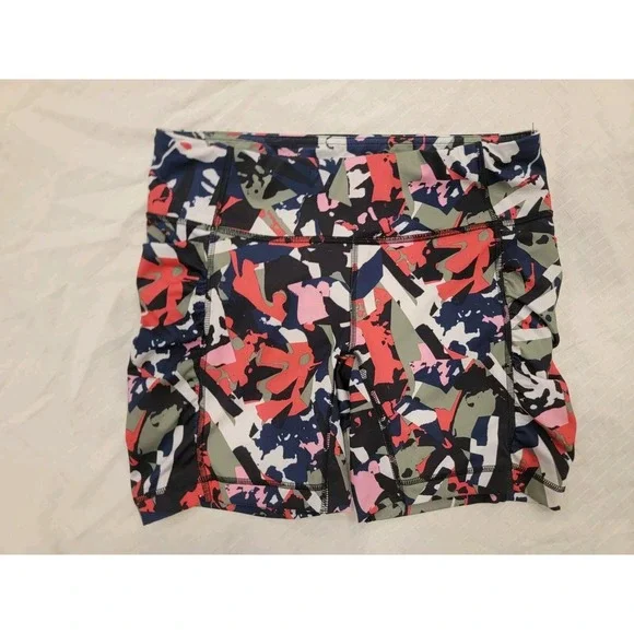 Lululemon Speed Track Short Pop Cut‎ Boom Juice Multi Pockets Women Size 8
