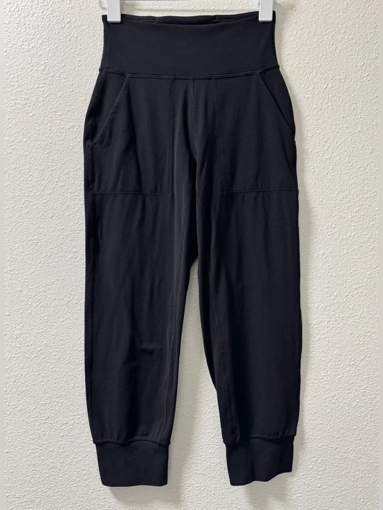 Lululemon Align High Rise Jogger Leggings Pants Pockets Stretch Black Womens 2