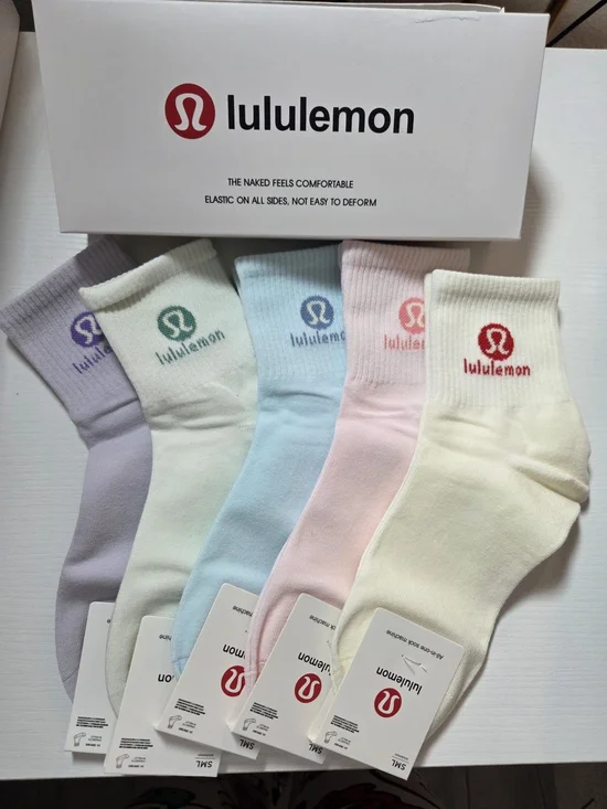 Lululemon Athletic Pastel Ankle Socks - 5-Pack