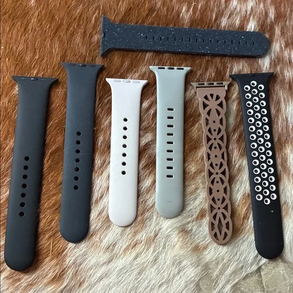 Apple Watch Bands - Black, Cream, Gray, Tan Pieces