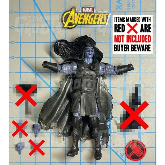 Marvel Legends Black Winter Thor Action Figure Zabu Wave Thunder INCOMPLETE B