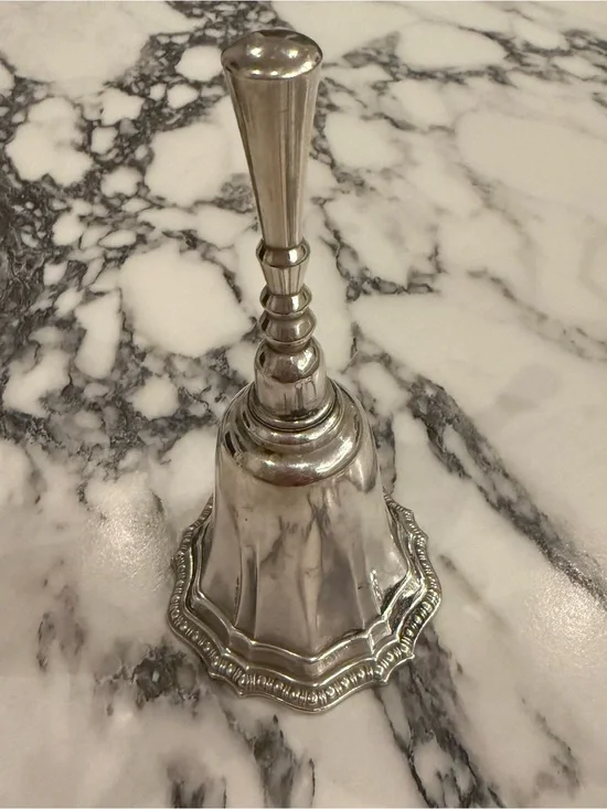 Vintage Avon Hudson Manor Collection Silver-Plated Hostess Dinner Bell 5.5” tall