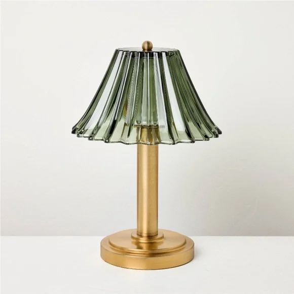 Glass Shade Table Lamp Green - Hearth & Hand Magnolia