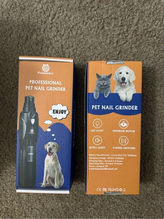Professional Pet Nail Grinder - Orange/Blue