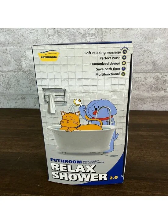 PETHROOM Relax Shower Cat Dog Pet Shower Head Massage Wash Safe  Fast  4996