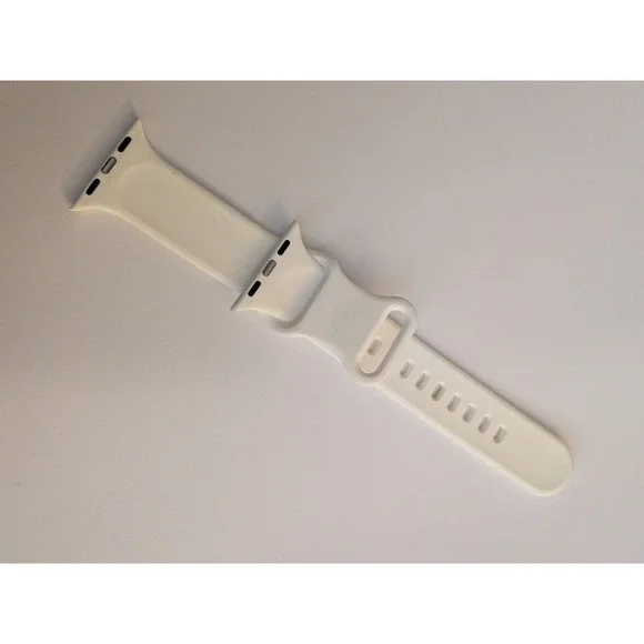 White Silicone Sport Band for Apple Watch 38mm 40mm Replacement Strap