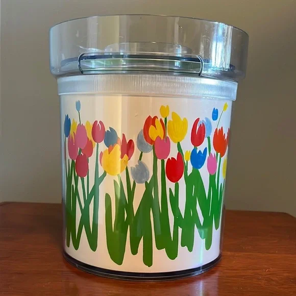 Vintage St. Tropez Mod Ice Bucket Tulip 60s‎ 70s Colorful Spring Summer Audrey