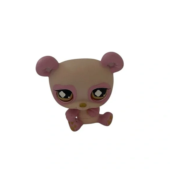 LPS Pink PANDA BEAR #899 Brown Eyes Authentic Littlest Pet Shop LPS