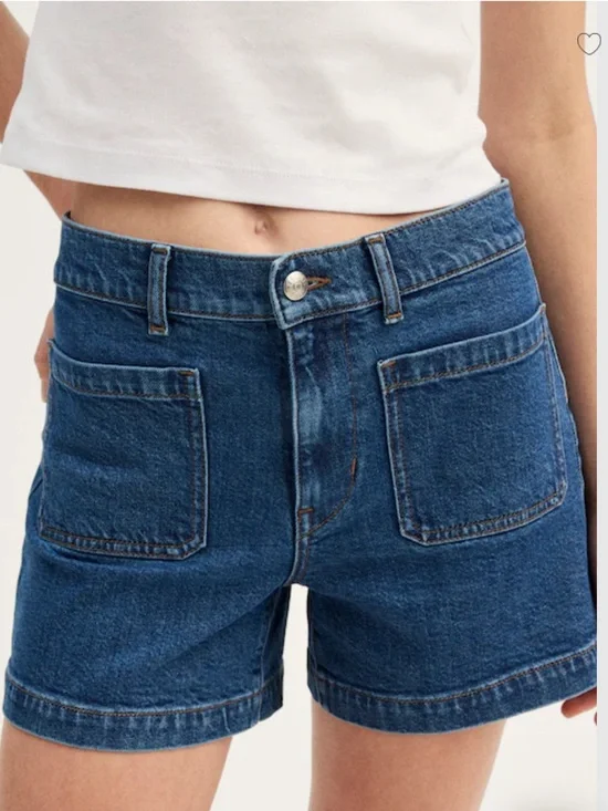Madewell Dark Wash Denim Emily High Rise Shorts
