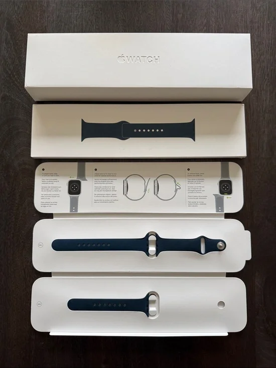 Apple Watch Sport Band - Navy Blue Silicone