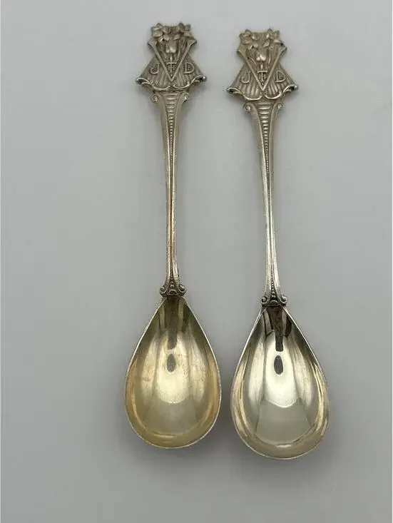 Vintage Jac. Th. de Vroomen Silver Spoons from Lisse,‎ Holland - Set of 2