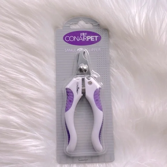 NEW! ConairPET Small Nail Dog and Cat Clipper Ergonomic Handle Purple and White