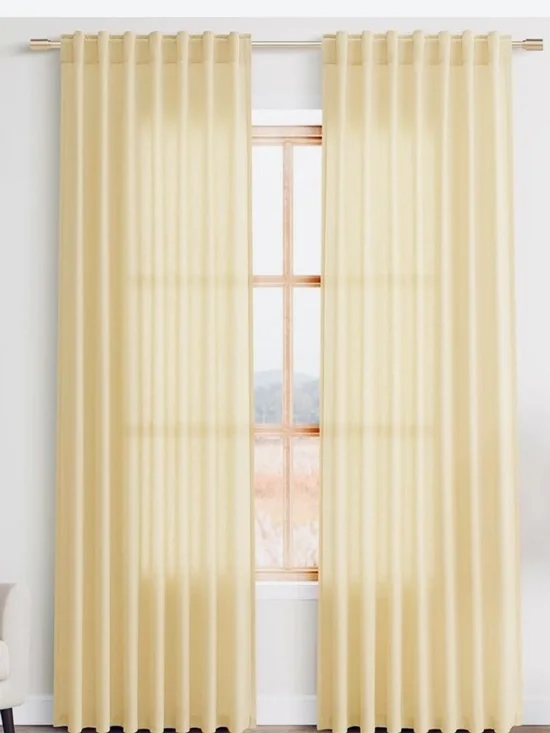 IKEA Light Cream Grommet Top Curtains - Pair