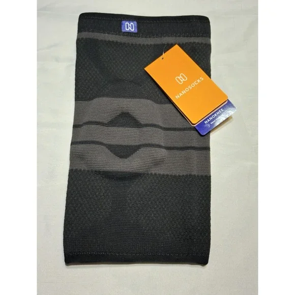 Nano Knee Brace Nanosocks Black Compression Sleeve Stretch NWT