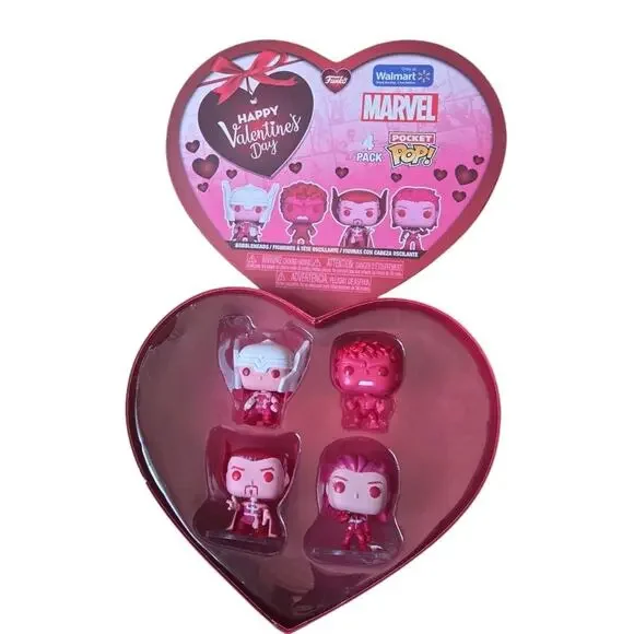 Funko‎ Pocket Pop! Walmart Exclusive Marvel Valentine’s 4 Pack Figures