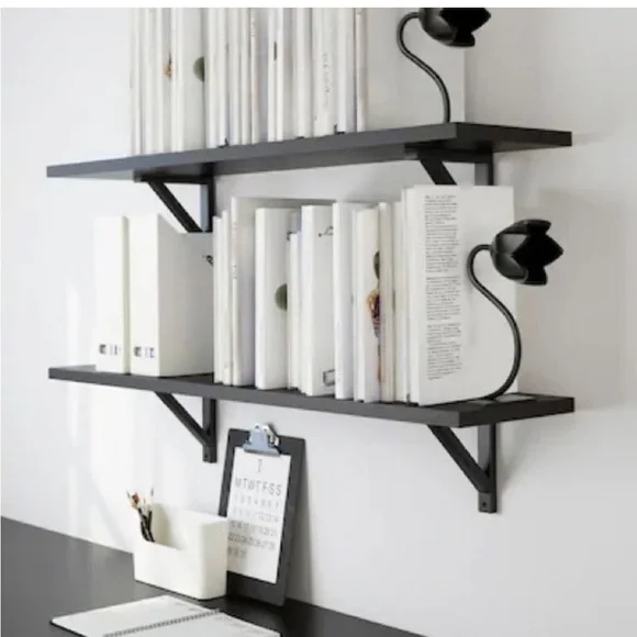 IKEA BAKHASARE Bookend Steel flower Tulip Black (SET OF 2)