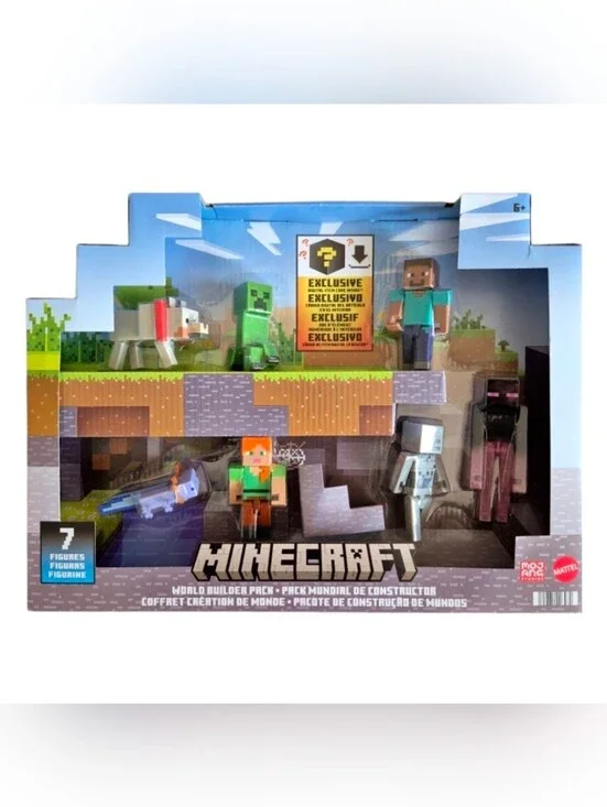 Minecraft World Builder Pack With 7 Figurines with Damaged Packaging New sealed