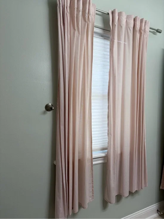 IKEA Pale Pink Curtain Panels Pair