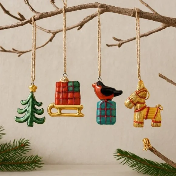 IKEA VINTERFINT Glass Xmas Ornaments –‎ Collector's Set of 4 – Discontinued