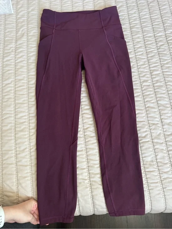Lulu lemon Plum High-Waist Athletic Leggings  Size 6