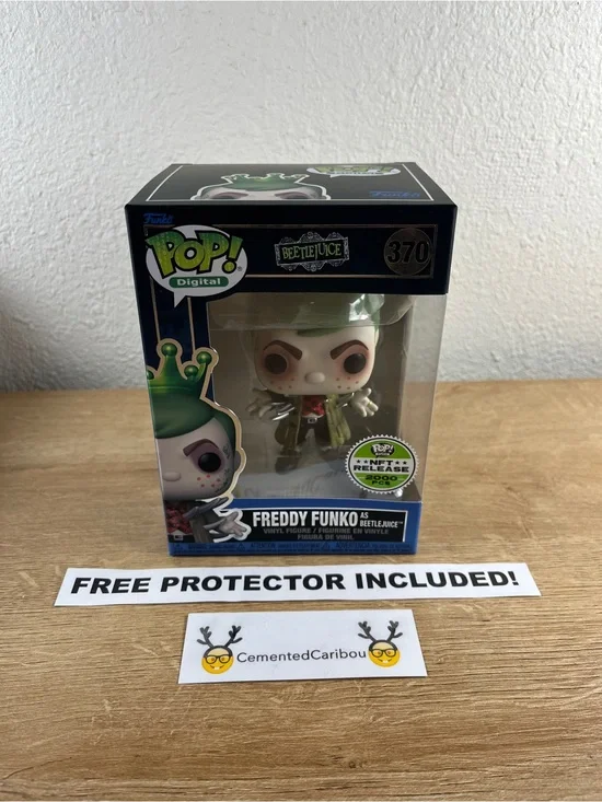 Freddy Funko as Beetlejuice Funko Pop #370 LE 2K Tim Burton Vaulted NEAR MINT