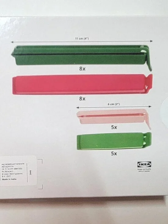 2-Pack BEVARA 005.241.74/00524174 Sealing clip, 2-sets of 26, mixed colors