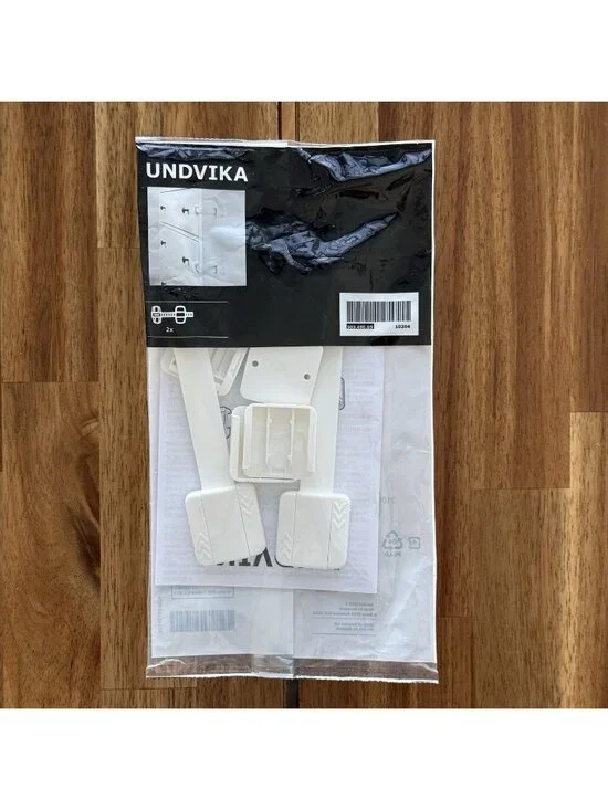 IKEA UNDVIKA‎ Baby Child Safety Door Multi Latch White 503.490.69 (2-Pack) NEW