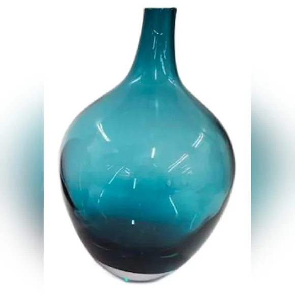 Ikea Sweden Teal Blue Vase approx 8.5
