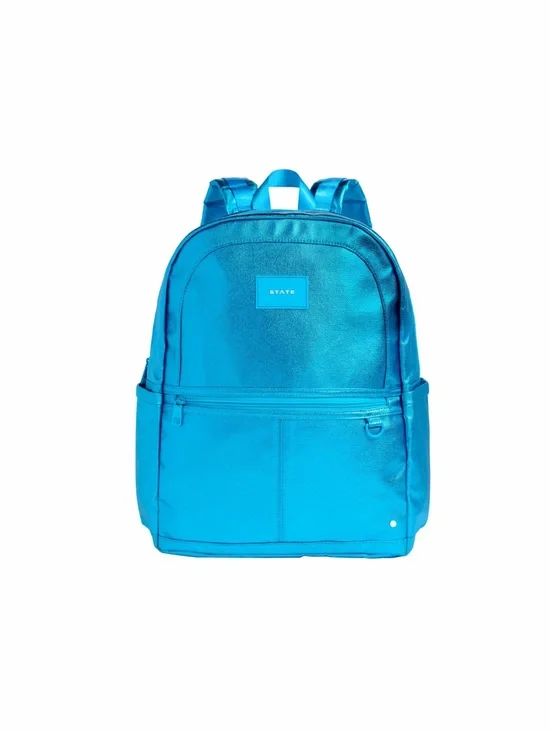 STATE Double Pocket Large Backpack - Metallic Blue