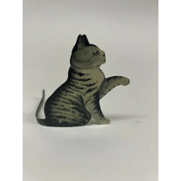 Kitty Ohio Wholesale Cute Cat Bendable Tail Vintage Rare Cottage Core Metal