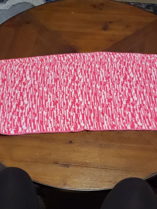 Xhilaration Pink and White Knit Scarf