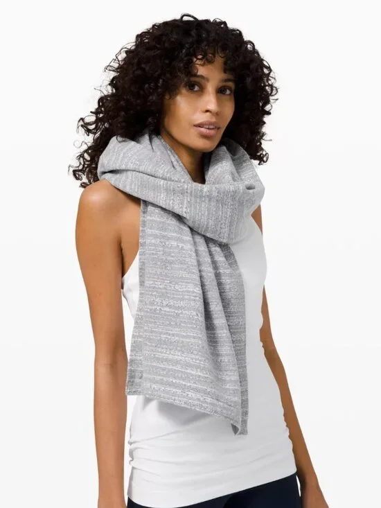 Lululemon Vinyasa Black & White Space Dye Scarf