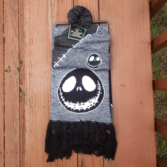 NWT Disney The Nightmare Before Christmas JACK Hat and Scarf Set
