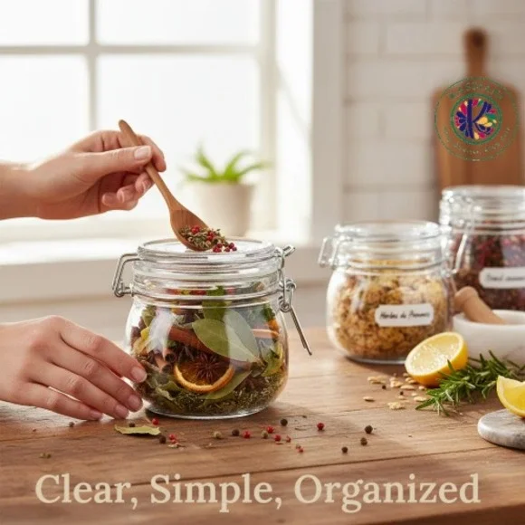 KORKEN Clear Glass‎ Jar with Lid 17 oz Airtight Food Storage