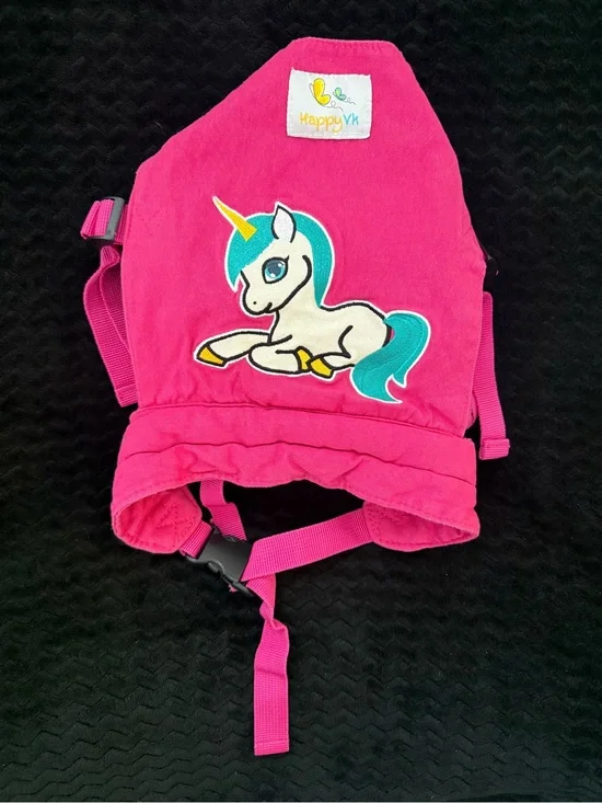 HappyVk Pink Unicorn Baby Doll Adjustable Carrier for Kids with  Padded Straps
