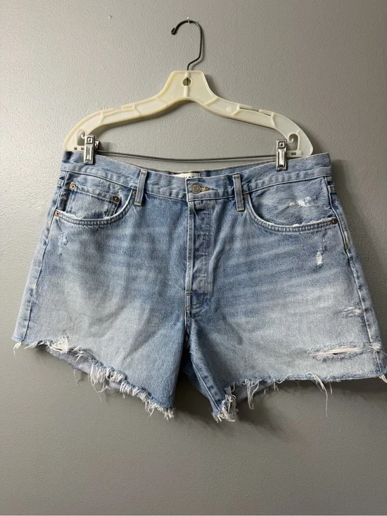 agolde parker long shorts Light Blue Denim Cutoff Shorts 32