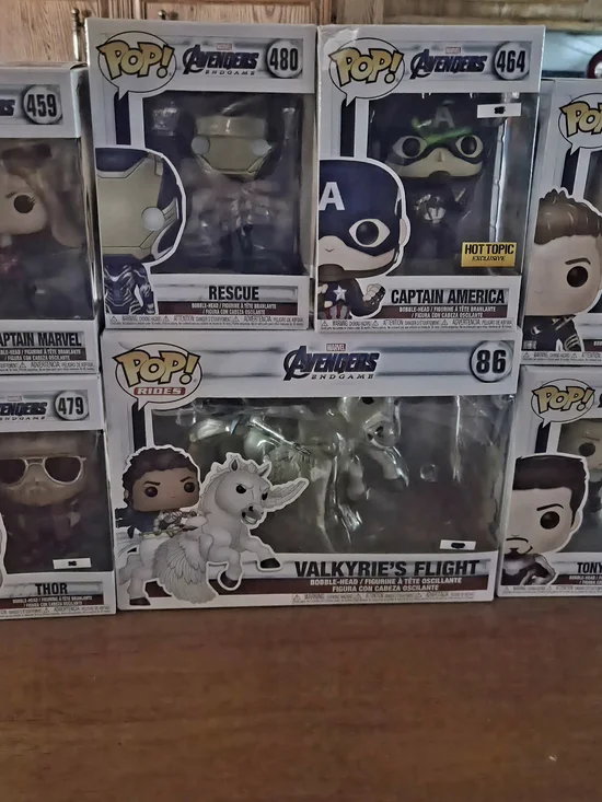 Funko Pop! Avengers Valkyrie's Flight, Captain America & Rescue Set 7pc Set