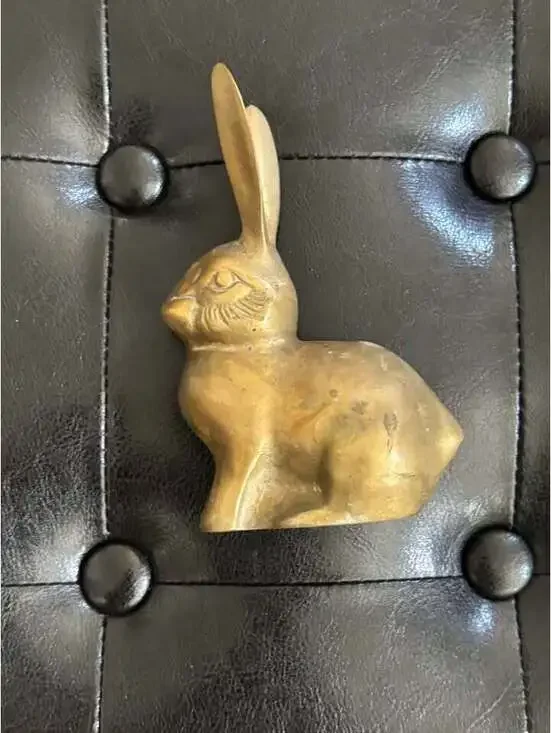 Vintage Brass Rabbit Figurine
