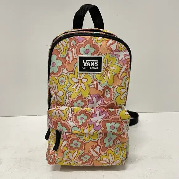 Vans Off The Wall “Bounds” Floral Tropical Small Backpack 12” Retro 70’s Flower