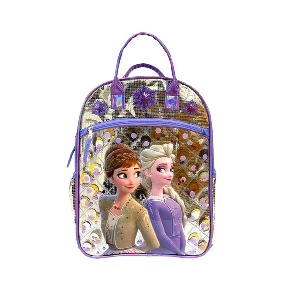 Disney Frozen Anna Elsa Lenticular Holographic Backpack School Bag Tote Handles