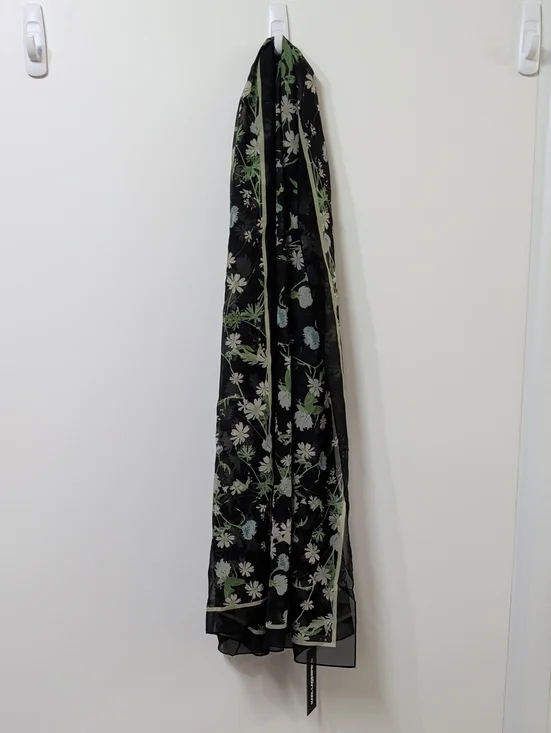 Karl Lagerfeld Paris Daisy Wildflower Chiffon Lightweight Scarf